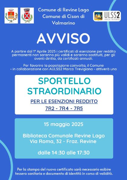 Sportello straordinario Sportello straordinario