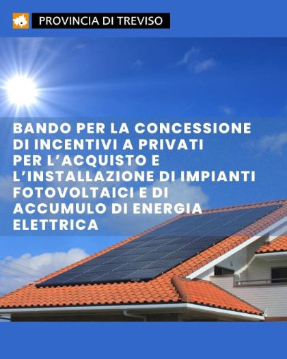 Bando fotovoltaico Provincia di Treviso