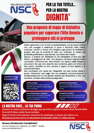 raccolta firme polizia